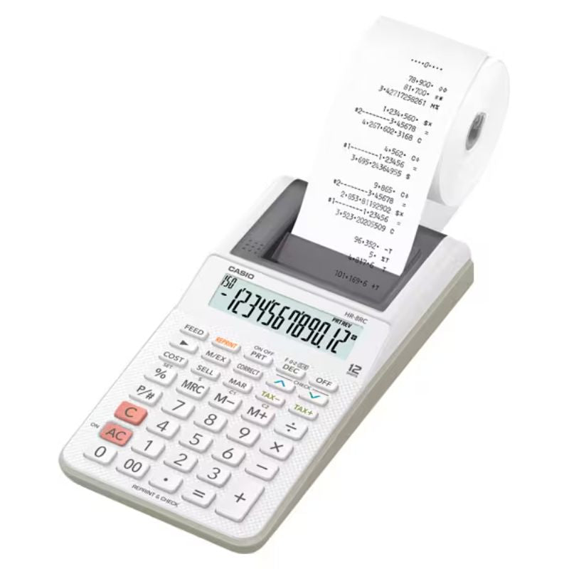 Calculadora De Impresión Casio HR-8RC-WE-DC