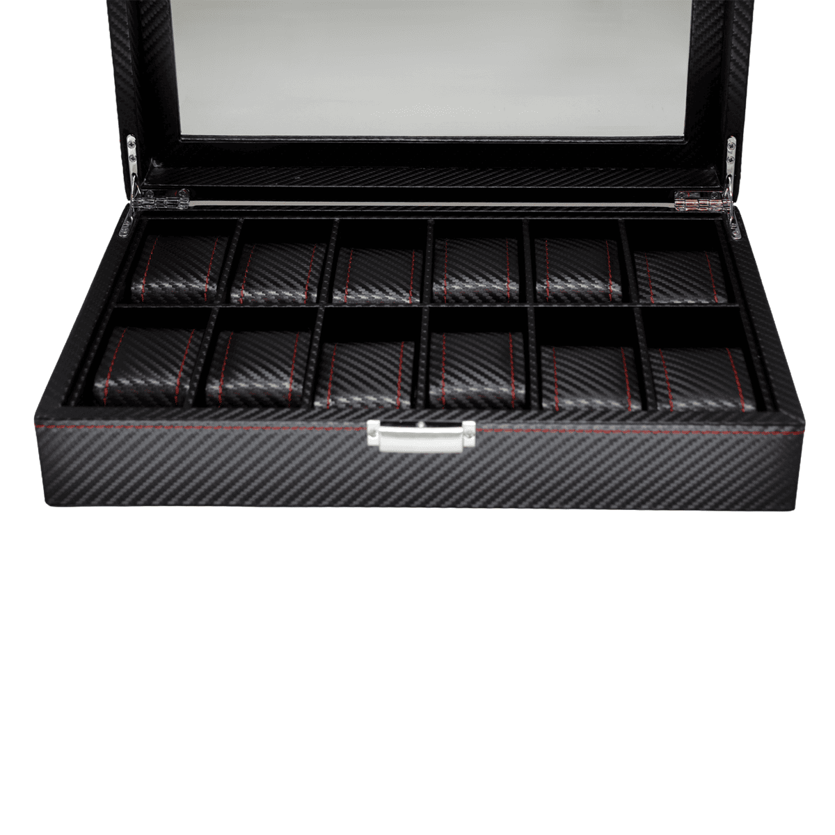 Organizador de 12 Relojes Negro-Rojo