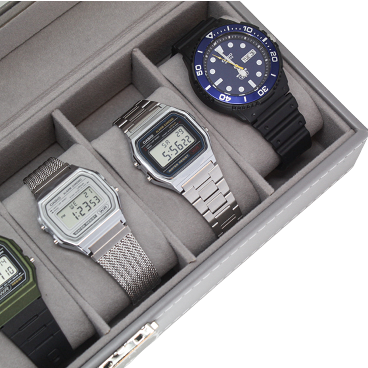 Organizador de 6 Relojes Gris