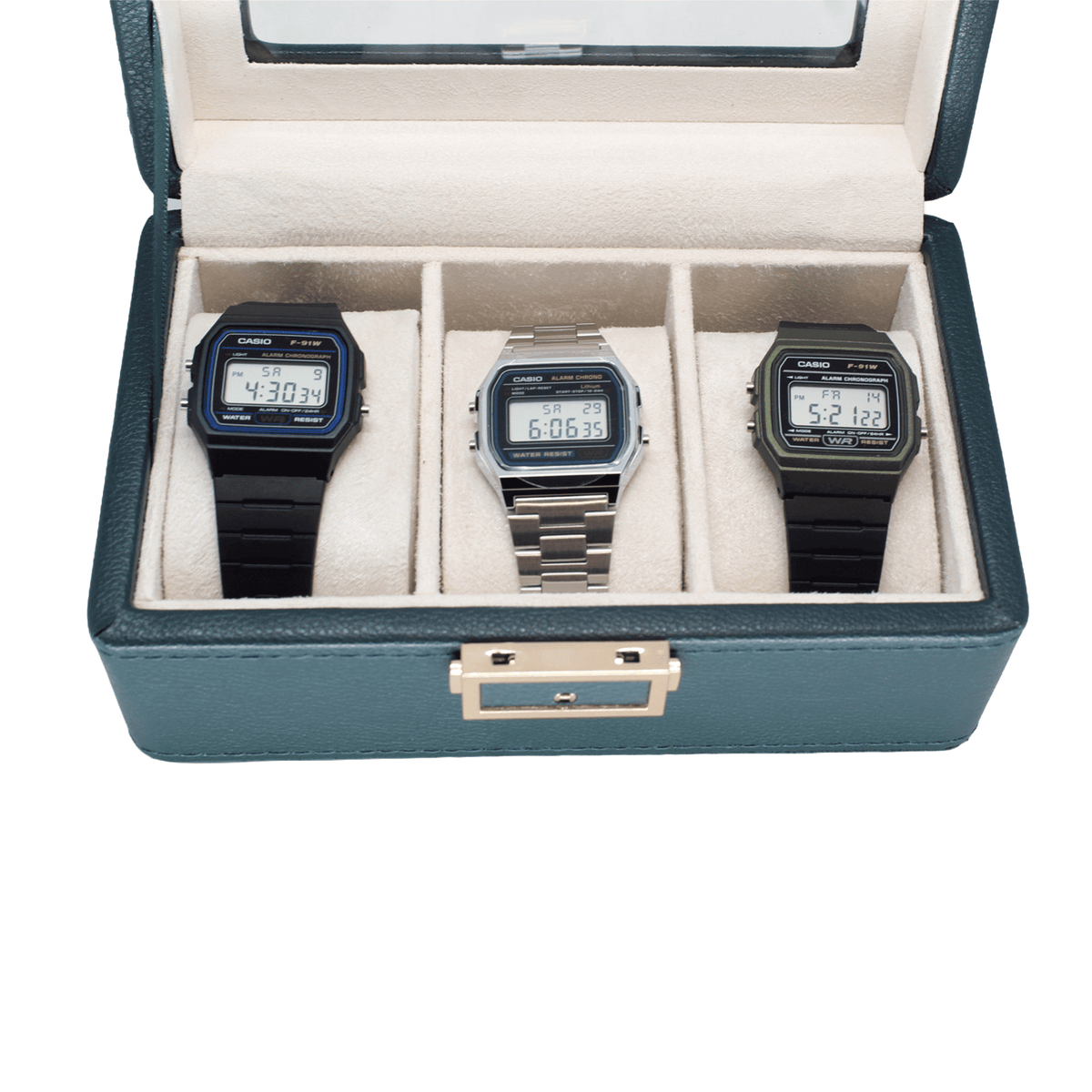 Organizador de 3 Relojes Verde
