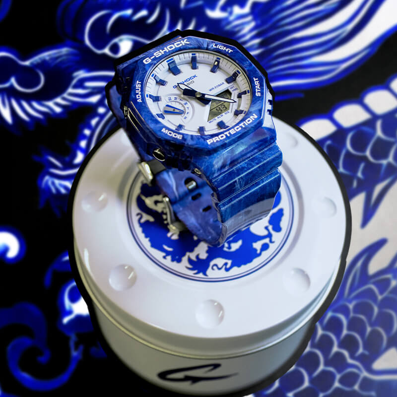 Reloj Digital-Análogo G-Shock Hombre GA-2100-BWP-2ADR Royal Oak