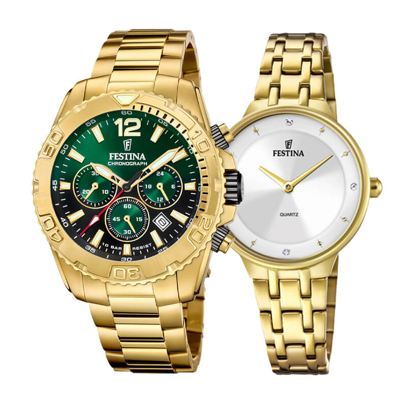 Pack Festina Pareja - Match Dorado