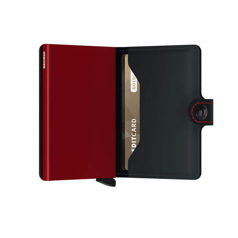 Miniwallet Secrid Matte Black & Red