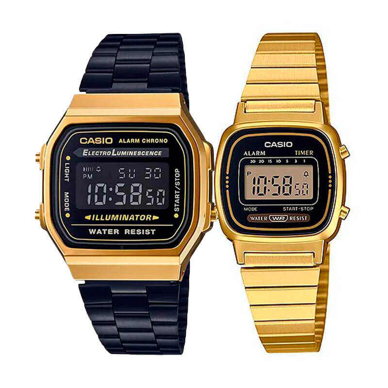 Pack Casio LA-670WGA & A-168WEGB – El Match Perfecto en Dorado y Negro