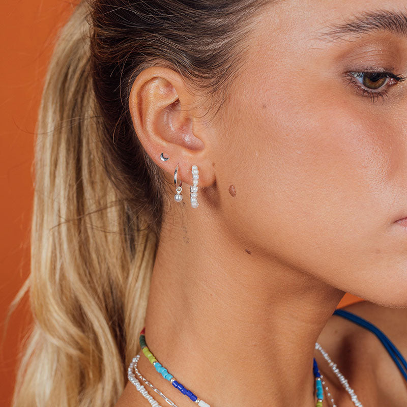 Argollas con Perlita