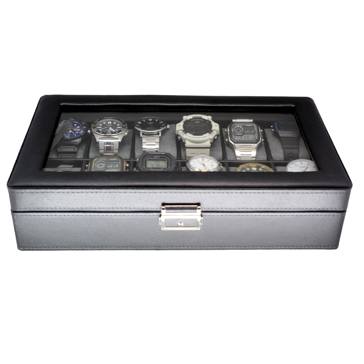 Organizador de 12 Relojes Negro