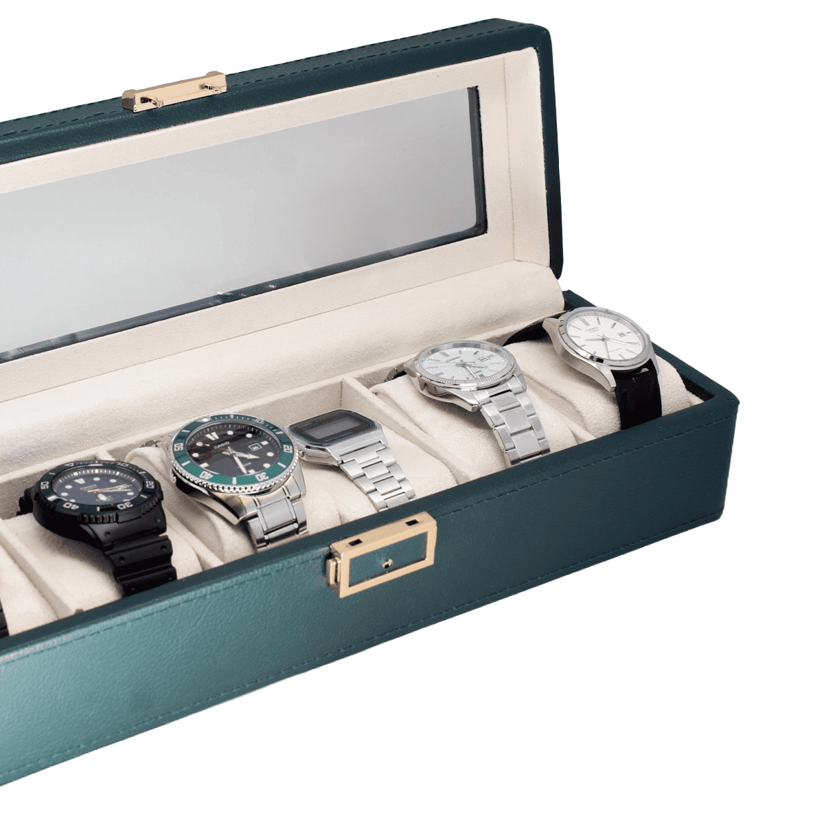 Organizador de 6 Relojes Verde