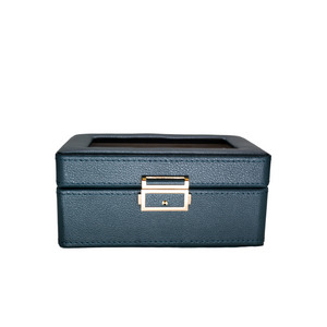 Organizador de 3 Relojes Verde con Interiores Beige