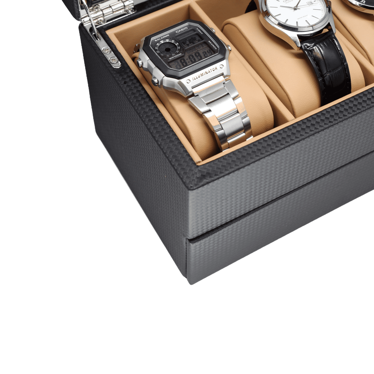 Organizador de Relojes y Joyero Negro