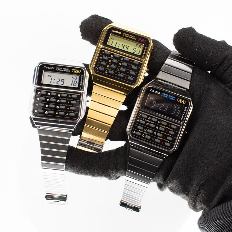 Reloj Casio Calculadora Unisex CA-500WEGG-1B – La Relojería.cl