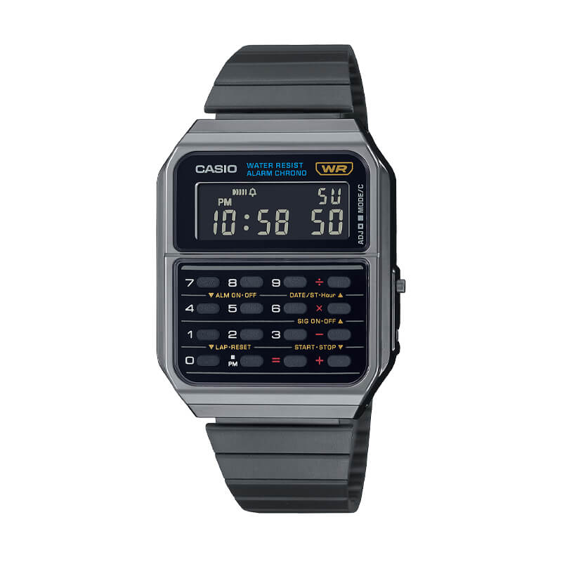 Reloj Casio Calculadora Unisex CA-500WEGG-1B – La Relojería.cl