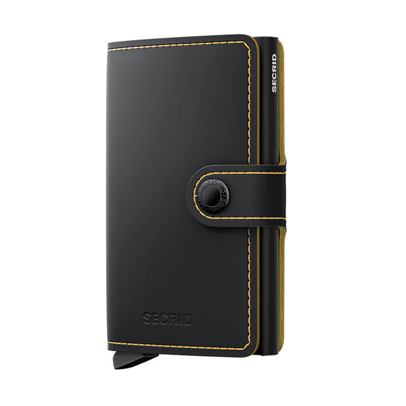 Miniwallet Secrid Matte Black & Ochre