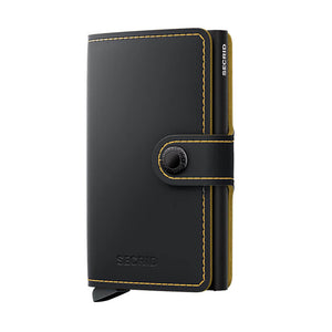 Miniwallet Secrid Matte Black & Ochre