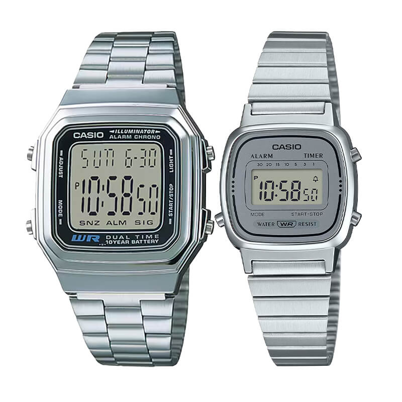 Pack Casio Enamorados – Match Vintage Plateado