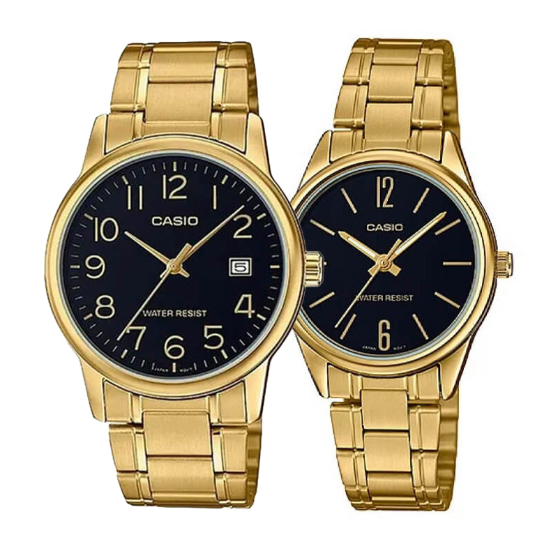 Pack Casio Pareja Clásico - Match Dorado - Negro