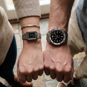 Pack Casio Pareja Acero Negro - Match Acero