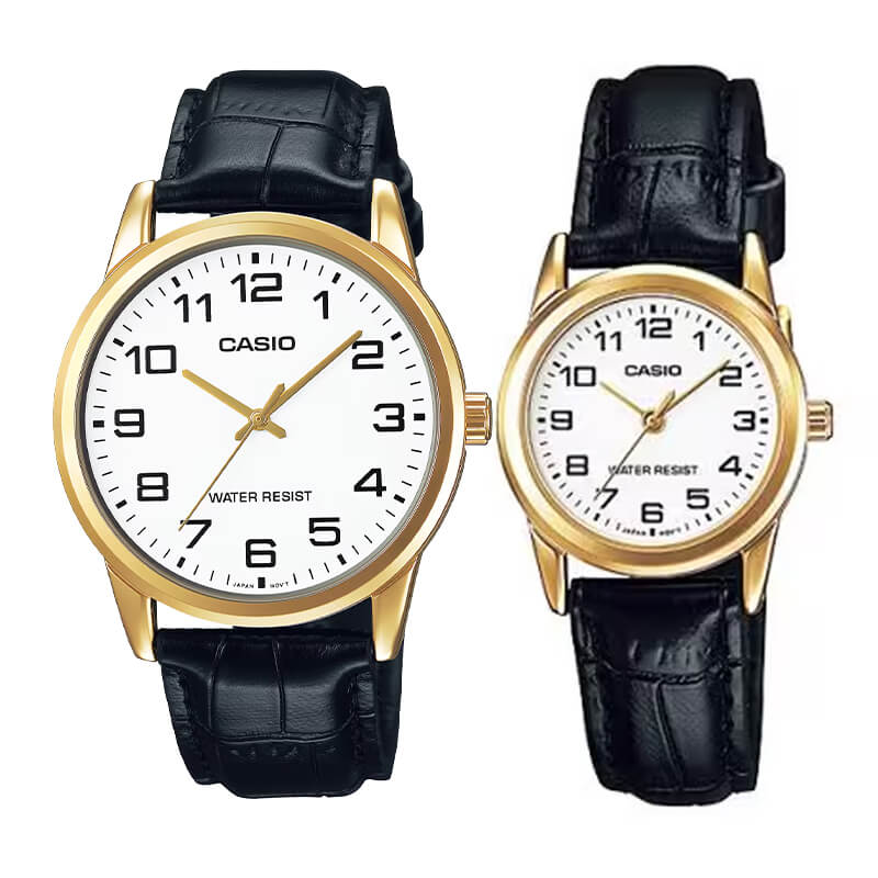 Pack Casio Dúo Elegante Dorado – Match Cuero