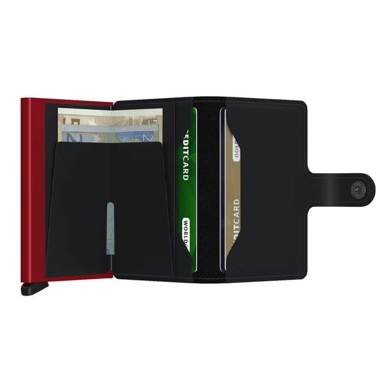 Miniwallet Secrid Matte Black & Red