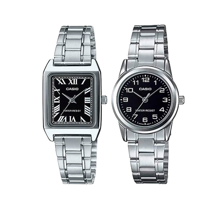 Pack Casio Acero - Match Negro Día de la Madre