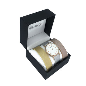 Set reloj más correas Milano Análogo dama 9000-PCD