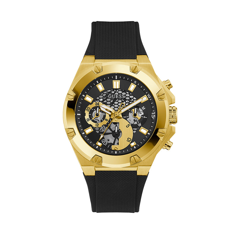 Guess Men Quartz Black Dial Analog Silicone Watch GW0334G2 – Just In Time Guess Men Quartz Black Dial Analog Silicone Watch GW0334G2 – Just In Time