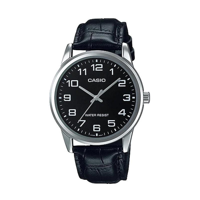 Reloj Casio MTP-V001L-1B casual cuero negro