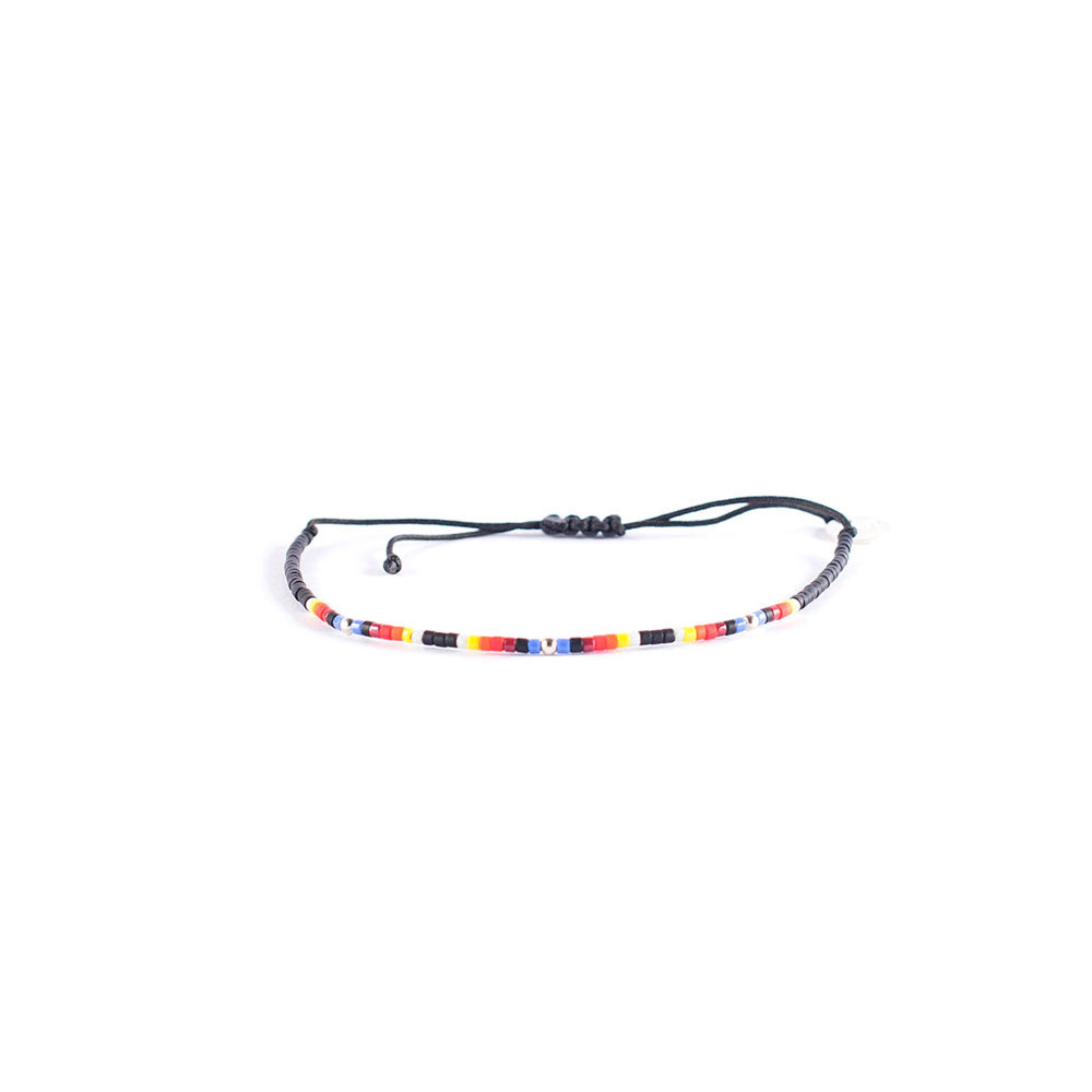 Pulsera Chenoa Azul con Mostacillas Bañadas en oro