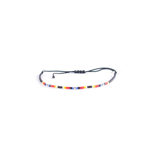 Pulsera Chenoa Azul con Mostacillas Bañadas en oro